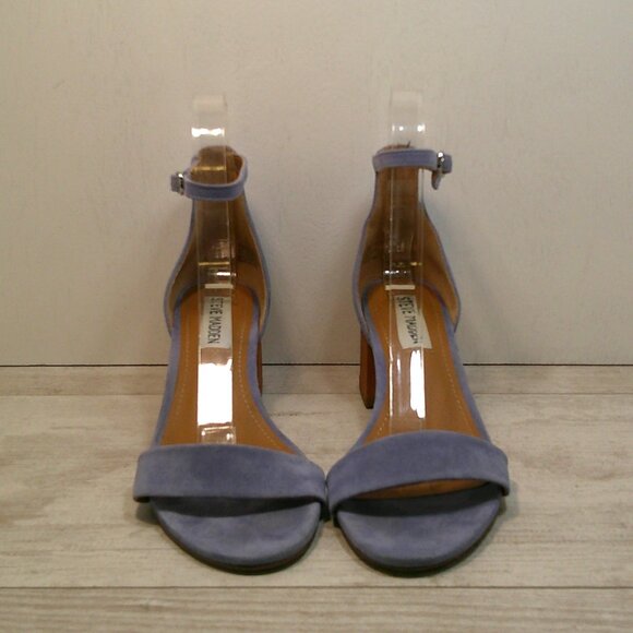 Steve Madden Blue Suede Women's Irenee Ankle Strap Block-Heel Sandals Size  6 M - Picture 4 of 10